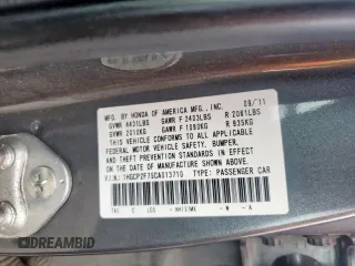 2012 Honda Accord EX с VIN 1HGCP2F75CA013710, выставлен на аукционе Copart как лот 62769485 с пробегом 109 075 миль миль и Списание • Salvage title. История ставок и продаж доступна на DreamBid. Изображение 12.