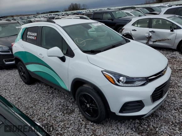 2022 Chevrolet Trax LT with VIN KL7CJPSM1NB564803, listed as a Copart auction lot 51751955 with 18,295 mi miles and Salvage Title. Bid and sale history available at carsss.com. Image 4.