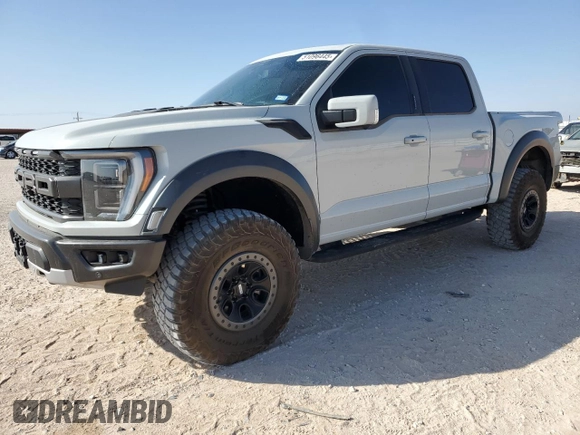 2023 Ford F-150 Raptor with VIN 1FTFW1RG7PFB77277, listed as a Copart auction lot 51096445 with 43,917 mi miles and Salvage Title. Bid and sale history available at DreamBid. Image 1.