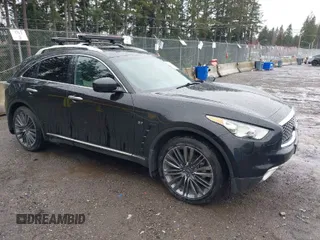 2017 Infiniti QX70 with VIN JN8CS1MW0HM411645, listed as a IAAI auction lot 41860894 with 74,565 mi miles. Bid and sale history available at carsss.com. Image 1.
