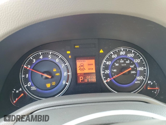 2007 Infiniti G35 G35x with VIN JNKBV61F37M818436, listed as a Copart auction lot 73786244 with 159,132 mi miles and Salvage Title. Bid and sale history available at DreamBid. Image 9.
