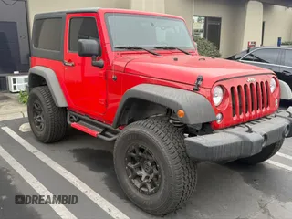 2015 Jeep Wrangler Sport with VIN 1C4AJWAG0FL750098, listed as a IAAI auction lot 41266454 with 77,115 mi miles. Bid and sale history available at carsss.com. Image 1.