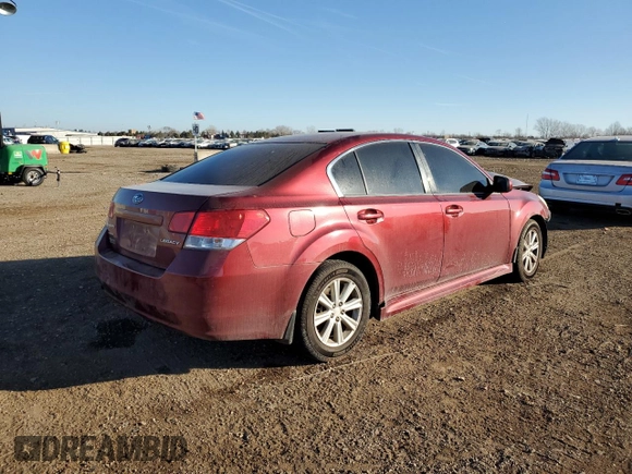 2012 Subaru Legacy 2.5i with VIN 4S3BMCA66C3037980, listed as a Copart auction lot 84121144 with 191,177 mi miles and Salvage Title. Bid and sale history available at carsss.com. Image 3.