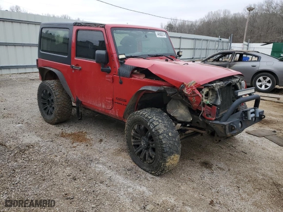 2014 Jeep Wrangler Sport with VIN 1C4AJWAG6EL117071, listed as a Copart auction lot 44582975 with 0 mi miles and Salvage Title. Bid and sale history available at carsss.com. Image 4.