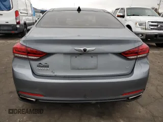 2015 Hyundai Genesis 3.8L with VIN KMHGN4JE9FU057392, listed as a Copart auction lot 77071393 with 222,111 mi miles. Bid and sale history available at carsss.com. Image 6.