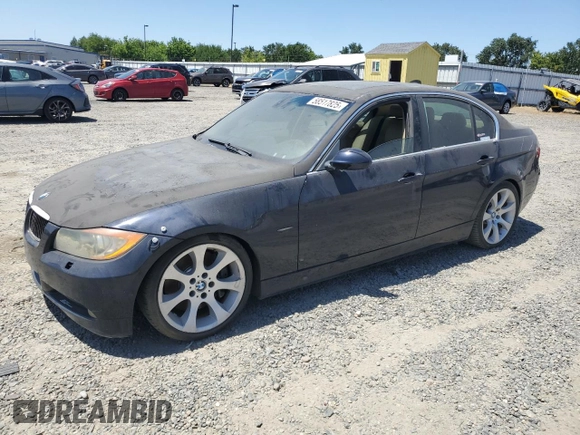 2007 BMW 3 Series 335i with VIN WBAVB73587PA86238, listed as a Copart auction lot 58517825 with Not provided miles and Salvage title. Bid and sale history available at DreamBid. Image 1.