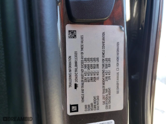 2021 Chevrolet Tahoe High Country with VIN 1GNSCTKL8MR113020, listed as a Copart auction lot 73131364 with 66,639 mi miles and Salvage Title. Bid and sale history available at carsss.com. Image 14.
