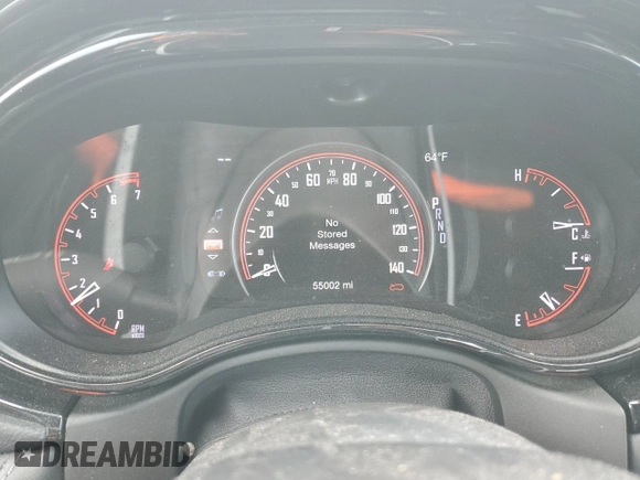 2022 Dodge Durango GT Plus with VIN 1C4RDJDG4NC199018, listed as a Copart auction lot 56389635 with 55,002 mi miles and Salvage title. Bid and sale history available at DreamBid. Image 9.