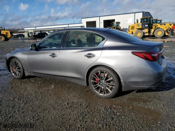 2018 Infiniti Q50 RED SPORT 400 with VIN JN1FV7AR2JM480802, listed as a Copart auction lot 87331034 with 99,332 mi miles and Salvage Title. Bid and sale history available at carsss.com. Image 2.