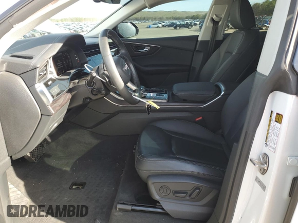 2023 Audi Q8 Premium with VIN WA1AVBF12PD044905, listed as a Copart auction lot 53206695 with 30,014 mi miles and Salvage title. Bid and sale history available at DreamBid. Image 7.