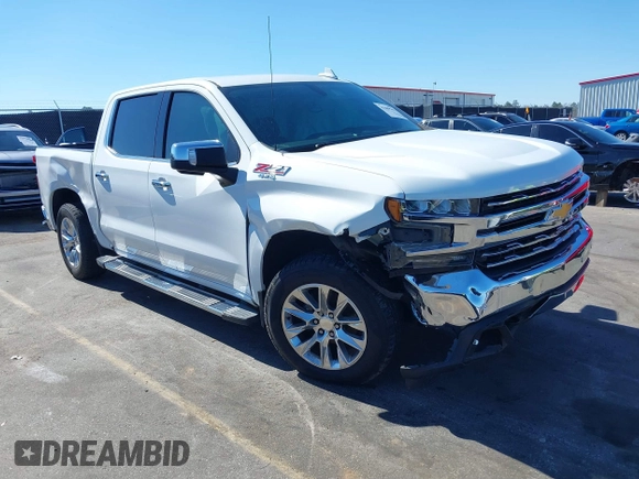 2020 Chevrolet Silverado 1500 LTZ with VIN 1GCUYGED5LZ252521, listed as a IAAI auction lot 41609563 with 94,151 mi miles and . Bid and sale history available at DreamBid. Image 1.