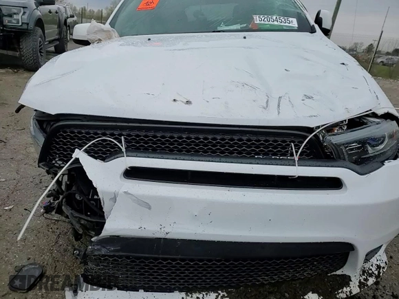2019 Dodge Durango GT with VIN 1C4RDJDG4KC821225, listed as a Copart auction lot 52054535 with 53,841 mi miles and Salvage title. Bid and sale history available at DreamBid. Image 11.