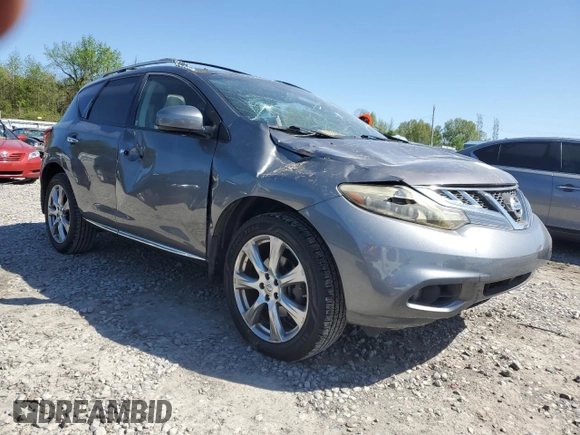 2013 Nissan Murano LE with VIN JN8AZ1MU0DW210442, listed as a Copart auction lot 52239415 with Not Provided miles and Salvage Title. Bid and sale history available at DreamBid. Image 4.