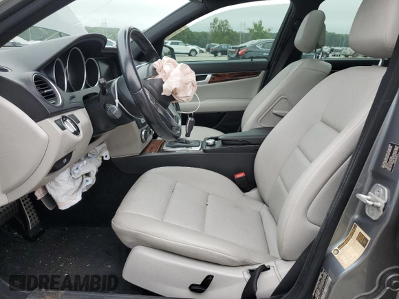 2012 Mercedes-Benz C 300 Sport with VIN WDDGF8BB9CR204182, listed as a Copart auction lot 58328205 with 131,435 mi miles and Salvage title. Bid and sale history available at DreamBid. Image 7.