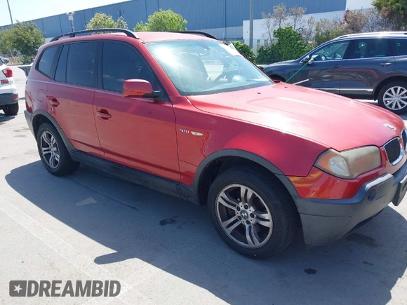 2004 BMW X3 3.0i with VIN WBXPA93454WA65823, listed as a IAAI auction lot 42058075 with 147,023 mi miles. Bid and sale history available at carsss.com. Image 1.
