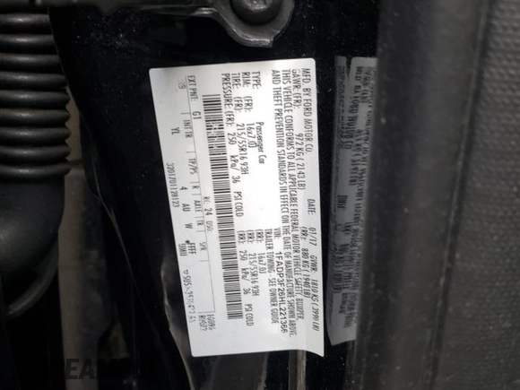 2017 Ford Focus SE with VIN 1FADP3F26HL221366, listed as a Copart auction lot 83308964 with 100,395 mi miles and Salvage Title. Bid and sale history available at carsss.com. Image 12.