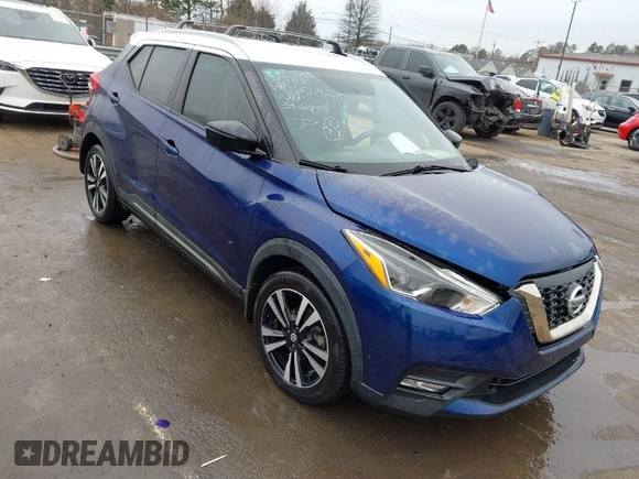 2019 Nissan Kicks SV with VIN 3N1CP5CU0KL507428, listed as a IAAI auction lot 41545204 with 133,163 mi miles. Bid and sale history available at carsss.com. Image 1.