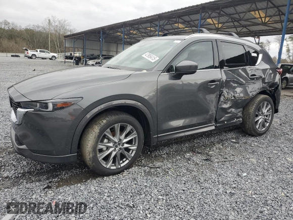 2025 Mazda CX-5 2.5 S Premium Plus Package with VIN JM3KFBEM8S0565119, listed as a Copart auction lot 47956415 with 0 mi miles and Salvage Title. Bid and sale history available at carsss.com. Image 1.