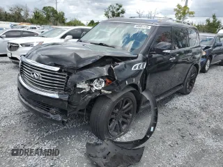2013 Infiniti QX56 with VIN JN8AZ2NF5D9550724, listed as a Copart auction lot 60601115 with 155,705 mi miles and Salvage title. Bid and sale history available at DreamBid. Image 1.