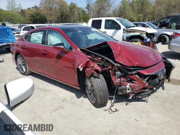 2019 Lexus ES 350 with VIN 58ABZ1B13KU010127, listed as a Copart auction lot 53339215 with 58,978 mi miles and Salvage Title. Bid and sale history available at DreamBid. Image 4.