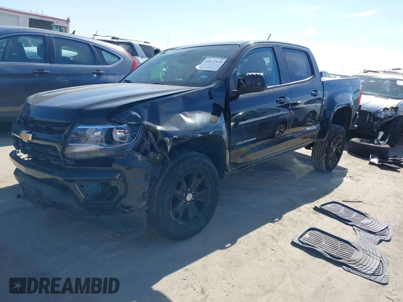 2021 Chevrolet Colorado 2WD LT with VIN 1GCGSCEN8M1127786, listed as a IAAI auction lot 41672930 with 77,381 mi miles. Bid and sale history available at carsss.com. Image 2.