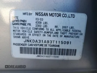 2003 Infiniti I35 Luxury with VIN JNKDA31A93T115091, listed as a Copart auction lot 88043205 with 188,701 mi miles and Salvage Title. Bid and sale history available at carsss.com. Image 13.
