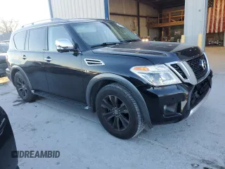 2017 Nissan Armada SL with VIN JN8AY2ND6H9005803, listed as a Copart auction lot 83749644 with 113,310 mi miles and Salvage Title. Bid and sale history available at carsss.com. Image 4.