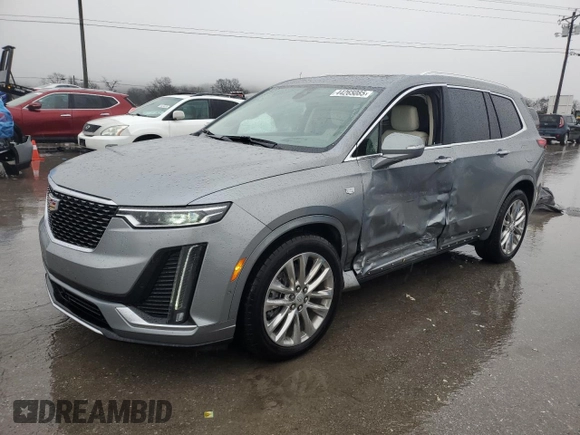 2024 Cadillac XT6 FWD Premium Luxury with VIN 1GYKPCRS5RZ702375, listed as a Copart auction lot 44265085 with 6,244 mi miles and Salvage Title. Bid and sale history available at carsss.com. Image 1.