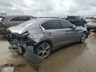 2020 Infiniti Q50 Pure with VIN JN1EV7AP9LM205019, listed as a Copart auction lot 51113905 with 56,243 mi miles and Salvage Title. Bid and sale history available at carsss.com. Image 3.