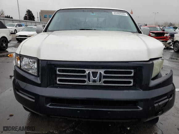 2007 Honda Ridgeline RTS with VIN 2HJYK16487H503399, listed as a Copart auction lot 45302555 with 166,308 mi miles and Salvage Title. Bid and sale history available at carsss.com. Image 5.