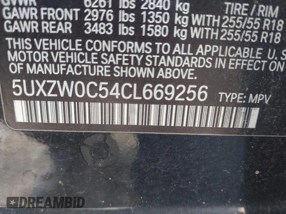 2012 BMW X5 35d with VIN 5UXZW0C54CL669256, listed as a IAAI auction lot 42662273 with 138,517 mi miles and . Bid and sale history available at DreamBid. Image 9.