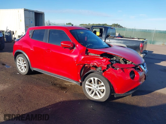 2015 Nissan Juke SL z VIN JN8AF5MVXFT564496, wystawiony jako IAAI lot #40399232 z przebiegiem 91 146 mil mil oraz . Historia ofert i sprzedaży dostępna na DreamBid. Obrazek 1.