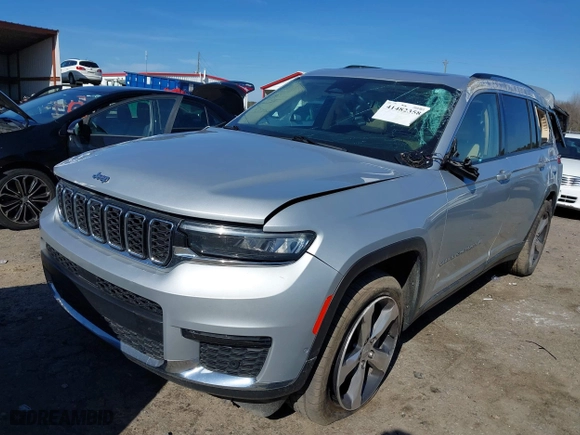 2021 Jeep Grand Cherokee L Limited with VIN 1C4RJKBG4M8107229, listed as a IAAI auction lot 41482358 with 64,286 mi miles. Bid and sale history available at carsss.com. Image 18.