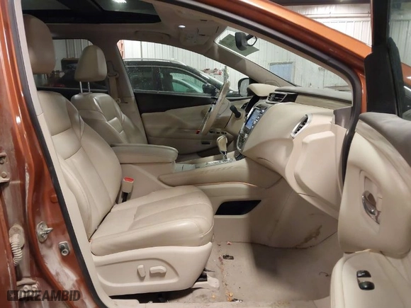 2015 Nissan Murano Platinum with VIN 5N1AZ2MH7FN282814, listed as a IAAI auction lot 41719983 with 220,000 mi miles. Bid and sale history available at carsss.com. Image 5.