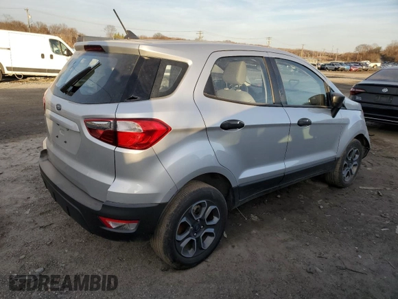 2021 Ford EcoSport S with VIN MAJ3S2FE3MC438625, listed as a Copart auction lot 85929604 with 49,158 mi miles and Salvage Title. Bid and sale history available at DreamBid. Image 3.