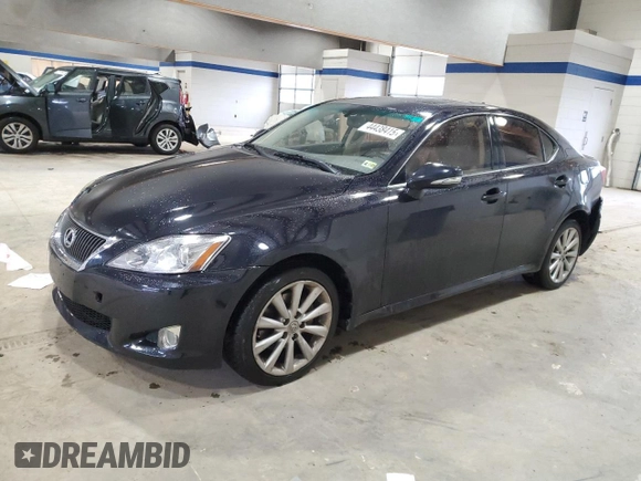 2010 Lexus IS 250 with VIN JTHCF5C21A5042931, listed as a Copart auction lot 44438415 with 163,076 mi miles and Salvage Title. Bid and sale history available at carsss.com. Image 1.