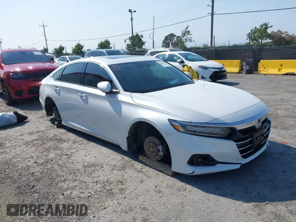 2021 Honda Accord Touring with VIN 1HGCV2F98MA021468, listed as a IAAI auction lot 42439868 with 78,615 mi miles and . Bid and sale history available at DreamBid. Image 1.