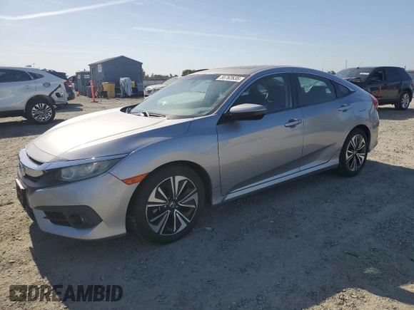 2016 Honda Civic EX-L z VIN 19XFC1F72GE219894, wystawiony jako Copart lot #58762635 z przebiegiem 104 554 mil mil oraz Szkoda całkowita • Salvage title. Historia ofert i sprzedaży dostępna na DreamBid. Obrazek 1.