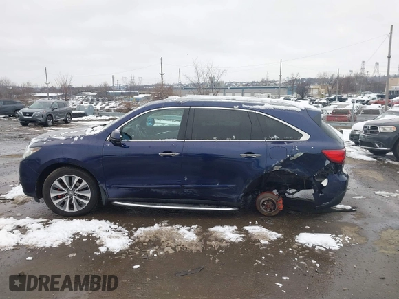 2014 Acura MDX Tech Pkg with VIN 5FRYD4H44EB048825, listed as a IAAI auction lot 41547038 with 92,592 mi miles. Bid and sale history available at carsss.com. Image 14.