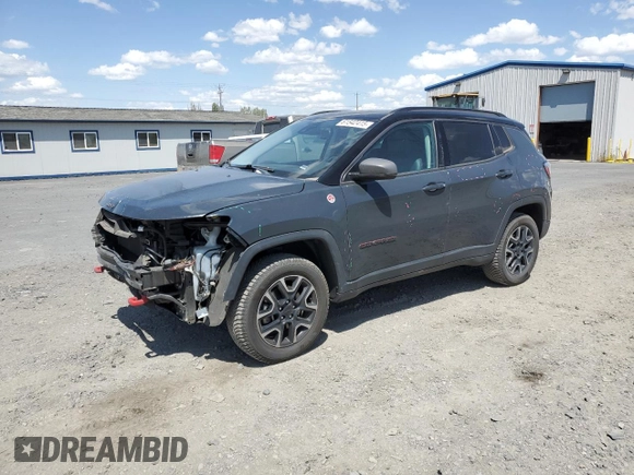 2018 Jeep Compass Trailhawk with VIN 3C4NJDDBXJT484835, listed as a Copart auction lot 61542415 with 59,389 mi miles and Salvage title. Bid and sale history available at DreamBid. Image 1.
