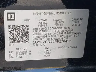 2023 Cadillac XT4 FWD Premium Luxury with VIN 1GYFZCR44PF170452, listed as a IAAI auction lot 42084960 with 22,212 mi miles. Bid and sale history available at carsss.com. Image 9.