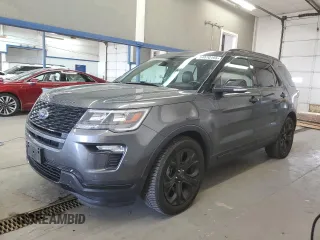 2019 Ford Explorer Sport with VIN 1FM5K8GT1KGA08905, listed as a Copart auction lot 54870105 with 92,497 mi miles and Salvage Title. Bid and sale history available at carsss.com. Image 1.