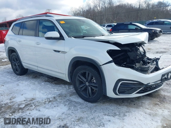 2022 Volkswagen Atlas 3.6L V6 SEL R-Line with VIN 1V2AR2CA1NC528998, listed as a IAAI auction lot 41405286 with 35,271 mi miles. Bid and sale history available at carsss.com. Image 1.