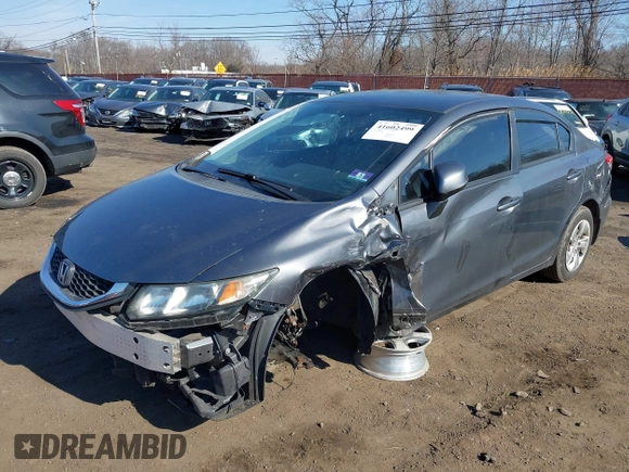 2013 Honda Civic LX with VIN 19XFB2F51DE012870, listed as a IAAI auction lot 41602499 with 120,001 mi miles and . Bid and sale history available at DreamBid. Image 20.
