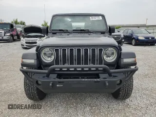 2020 Jeep Wrangler Unlimited Sahara with VIN 1C4HJXEG9LW337590, listed as a Copart auction lot 59197125 with 57,733 mi miles and Salvage title. Bid and sale history available at DreamBid. Image 5.