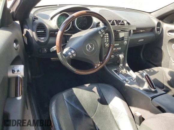 2007 Mercedes-Benz SLK-Class 3.0L with VIN WDBWK54F37F154451, listed as a Copart auction lot 77762834 with 132,496 mi miles and Salvage Title. Bid and sale history available at carsss.com. Image 8.