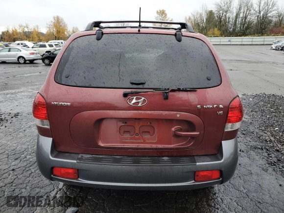 2005 Hyundai Santa Fe GLS with VIN KM8SC13D55U909223, listed as a Copart auction lot 81390854 with 160,806 mi miles and Salvage Title. Bid and sale history available at carsss.com. Image 6.