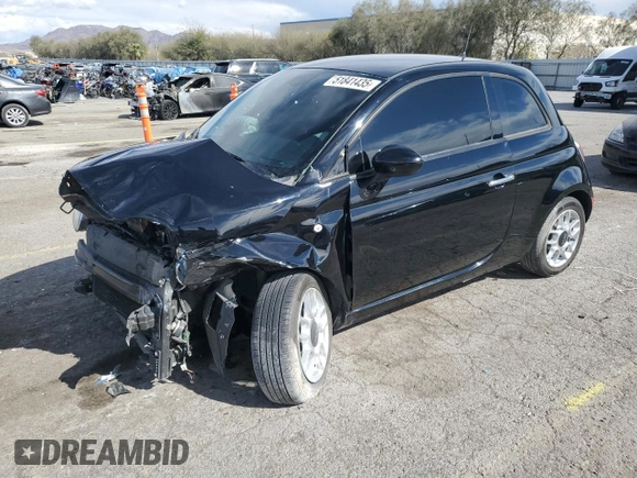 2015 FIAT 500 Pop with VIN 3C3CFFAR3FT508054, listed as a Copart auction lot 51841435 with 92,706 mi miles and Salvage title. Bid and sale history available at DreamBid. Image 1.