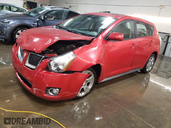 2009 Pontiac Vibe w/1SB with VIN 5Y2SP67019Z432876, listed as a Copart auction lot 78551534 with 128,207 mi miles and Salvage Title. Bid and sale history available at carsss.com. Image 1.