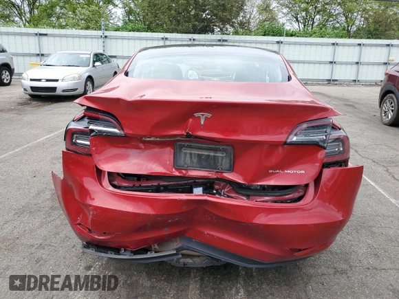2020 Tesla Model 3 Long Range with VIN 5YJ3E1EB1LF636902, listed as a Copart auction lot 55252255 with 71,273 mi miles and Clean Title. Bid and sale history available at DreamBid. Image 6.